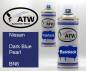 Preview: Nissan, Dark Blue Pearl, BN6: 400ml Sprühdose + 400ml Klarlack - Set, von ATW Autoteile West.